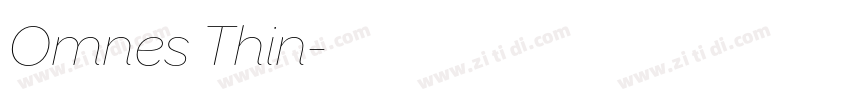 Omnes Thin字体转换